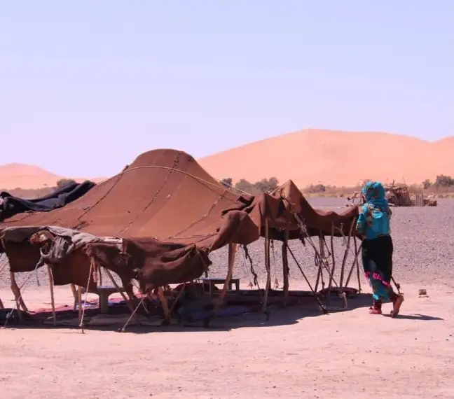 Nomad tent in the Sahara on the 3-day tour from Errachidia to Marrakech