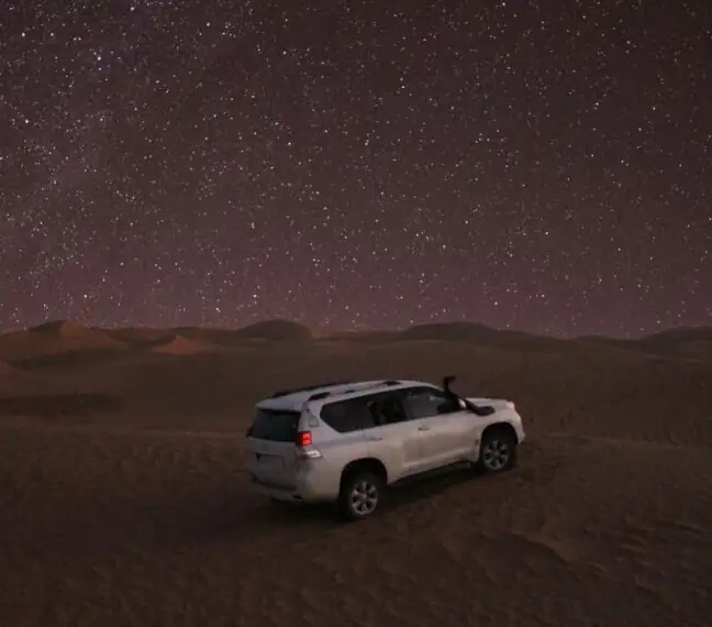 Starry sky over the dunes