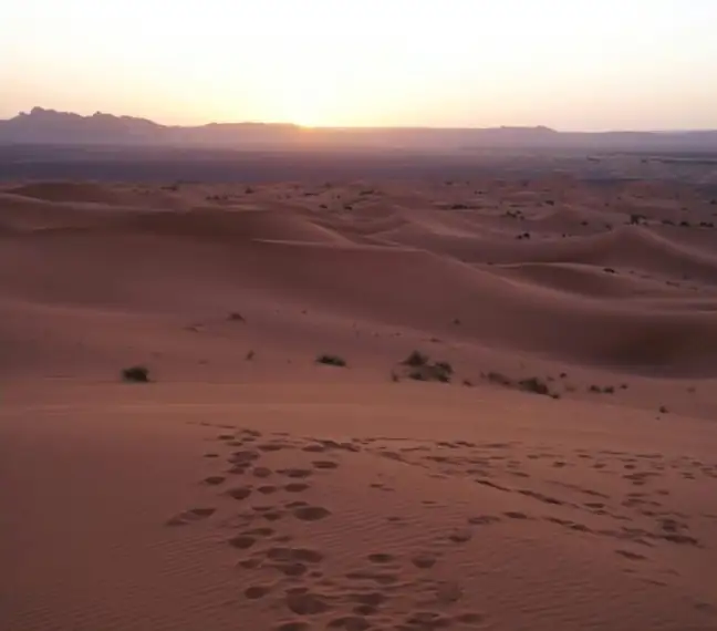 Sunrise over the Erg Chebbi dunes