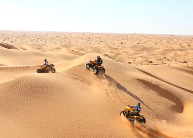 ATV quads riding in the Merzouga dunes